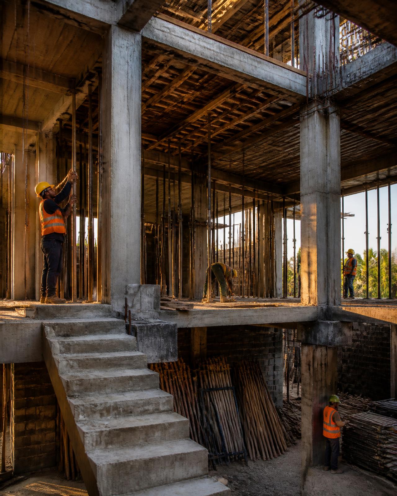 RCC structure under construction on a True Cost Builders residential site